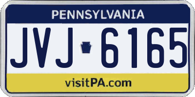 PA license plate JVJ6165