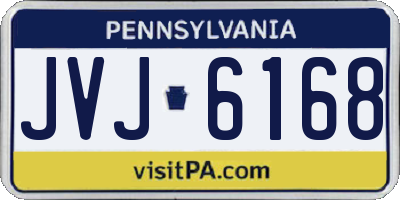 PA license plate JVJ6168