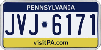 PA license plate JVJ6171