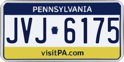 PA license plate JVJ6175