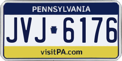 PA license plate JVJ6176