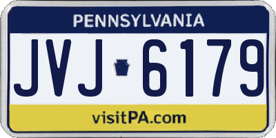PA license plate JVJ6179