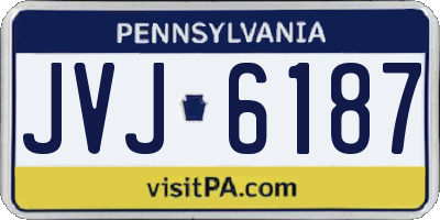 PA license plate JVJ6187