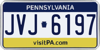 PA license plate JVJ6197