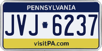 PA license plate JVJ6237