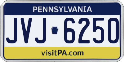 PA license plate JVJ6250