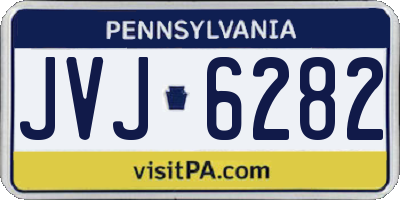 PA license plate JVJ6282