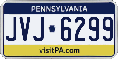 PA license plate JVJ6299