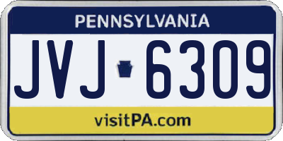 PA license plate JVJ6309