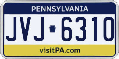 PA license plate JVJ6310