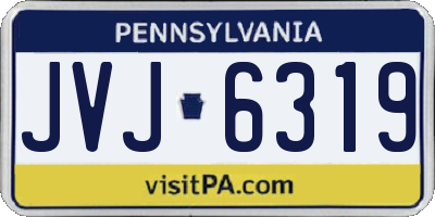 PA license plate JVJ6319