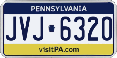 PA license plate JVJ6320
