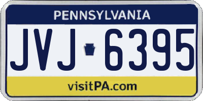 PA license plate JVJ6395