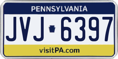 PA license plate JVJ6397