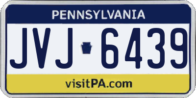 PA license plate JVJ6439