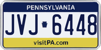 PA license plate JVJ6448