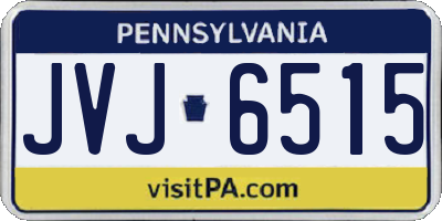 PA license plate JVJ6515