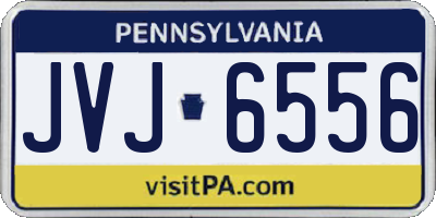 PA license plate JVJ6556