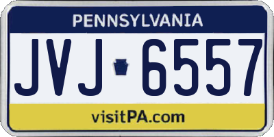 PA license plate JVJ6557