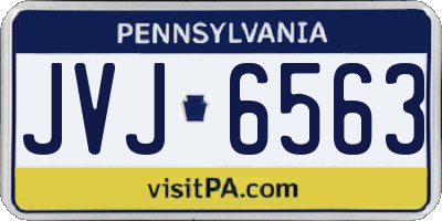 PA license plate JVJ6563