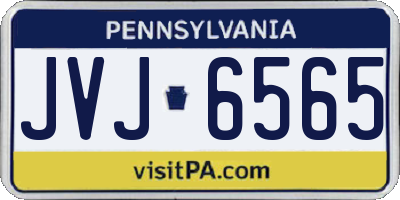 PA license plate JVJ6565