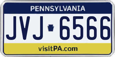 PA license plate JVJ6566