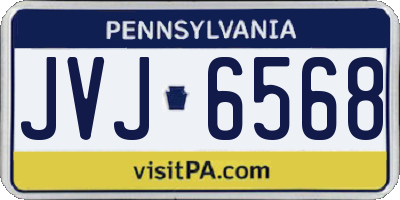 PA license plate JVJ6568