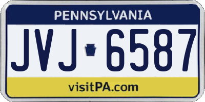 PA license plate JVJ6587