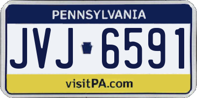 PA license plate JVJ6591