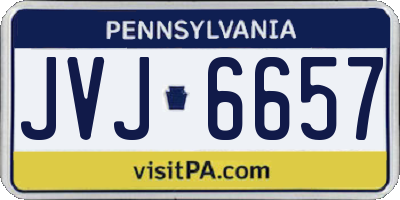 PA license plate JVJ6657