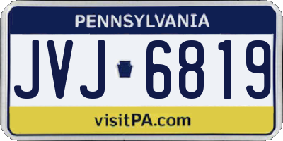 PA license plate JVJ6819