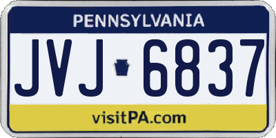 PA license plate JVJ6837