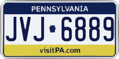 PA license plate JVJ6889