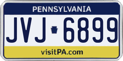 PA license plate JVJ6899