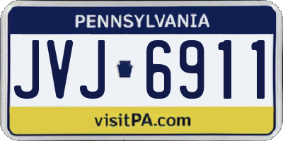 PA license plate JVJ6911