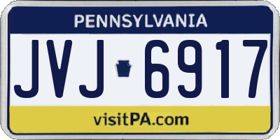 PA license plate JVJ6917