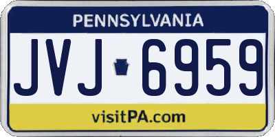 PA license plate JVJ6959