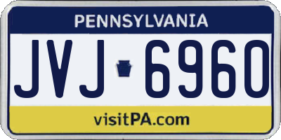 PA license plate JVJ6960