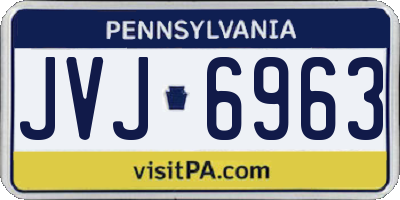 PA license plate JVJ6963