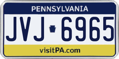 PA license plate JVJ6965
