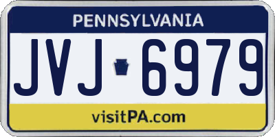 PA license plate JVJ6979