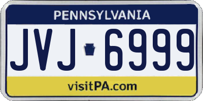 PA license plate JVJ6999