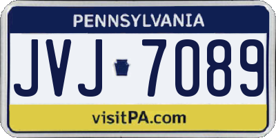 PA license plate JVJ7089