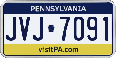 PA license plate JVJ7091