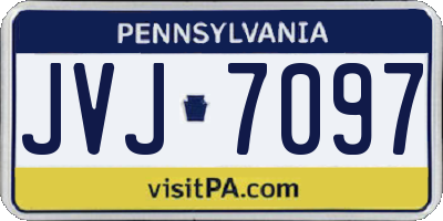 PA license plate JVJ7097