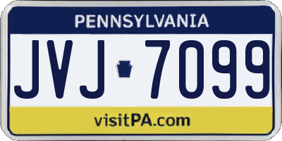 PA license plate JVJ7099