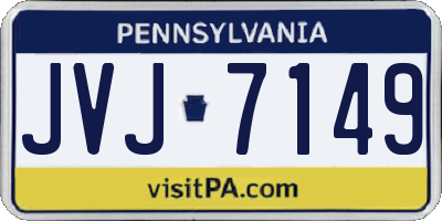 PA license plate JVJ7149