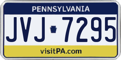 PA license plate JVJ7295