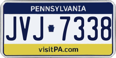 PA license plate JVJ7338
