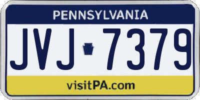 PA license plate JVJ7379